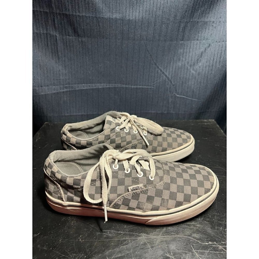 Vans Grade School Grey Checkered Board Pattern Low Lace Up Sneakers Size 5Y - Picture 3 of 6